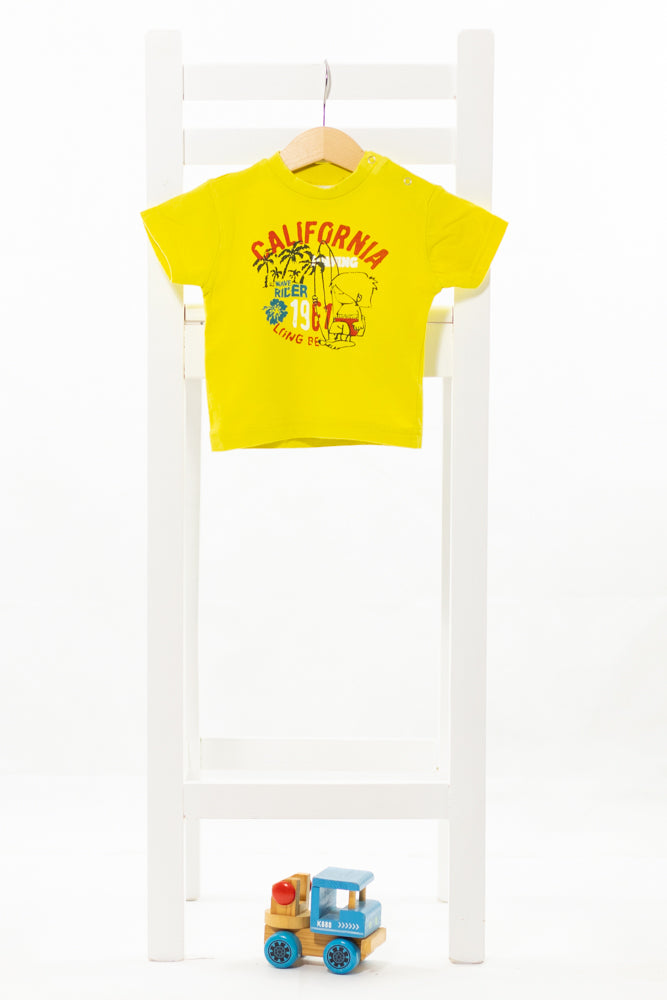 Тениска в смесен цвят горчица-жълто Babiesbynewcollege  / 6м