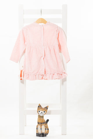 Плюшена розова рокля, KANZ ( С ЕТИКЕТ) /18м., 86см.