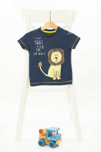 Тениска  с апликация лъв Mothercare / 6-9м