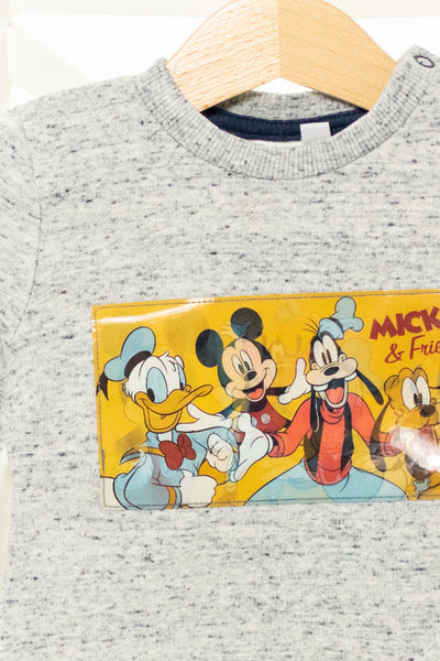 Сива плътна блуза с героите на Disney / 9м