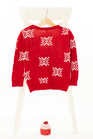 Червен коледен пуловер Lc Waikiki /18-24м