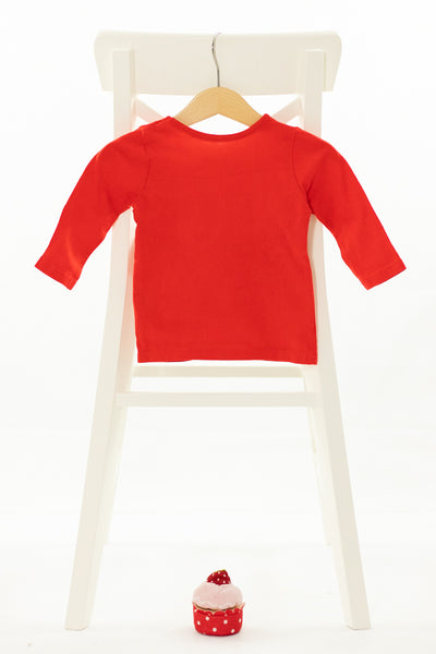 Коледна червена блуза George / 6-9м