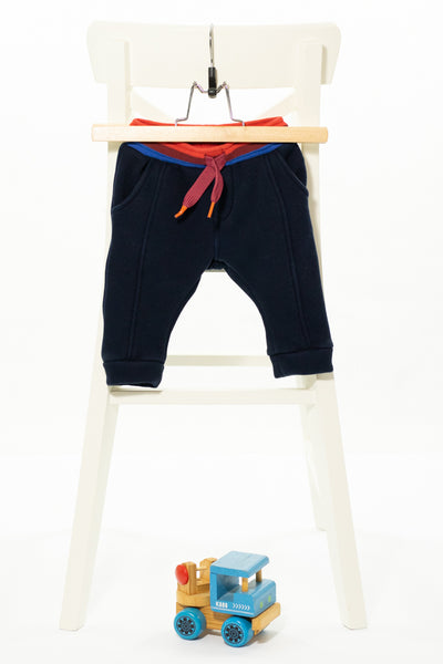 Топъл спортен комплект, панталон и суитчър в нощно син цвят, CATINIMI (НОВО)/ 6м.