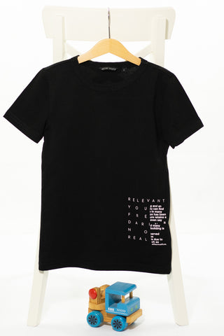 Черна памучна тениска с апликация и бродиран гръб, ANTONY MORATO/ 6г.