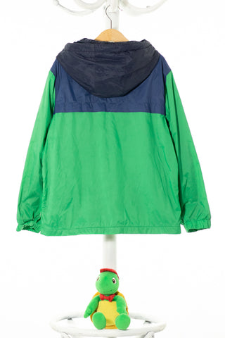 Подплатено яке-ветровка в свеж зелен цвят с качулка, GYMBOREE/ 7-8г.