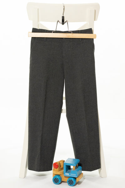 Официален прав панталон с ръб и джобове в графитено сив цвят, M&S/ 5-6г., 116см.