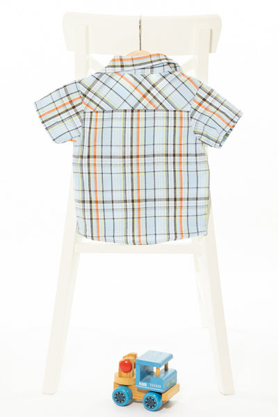Цветна спортно-елегантна карирана риза с къс ръкав, ACTIVE WEAR/ 18м.