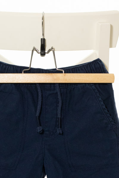 Памучен панталон с ластична висока талия в нощно син цвят, GEORGE/ 5-6г., 110-116см.