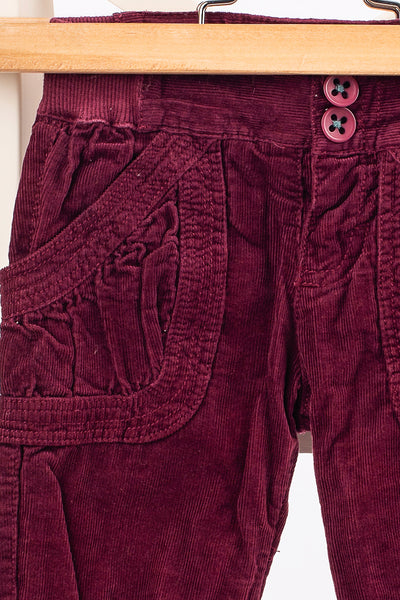 Джинсов панталон в цвят бордо / 9м.